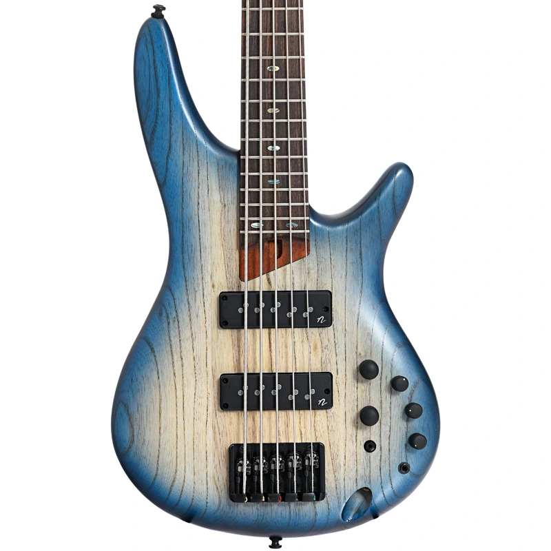 Ibanez SR605E 5-String Bass, Cosmic Blue Starburst Flat