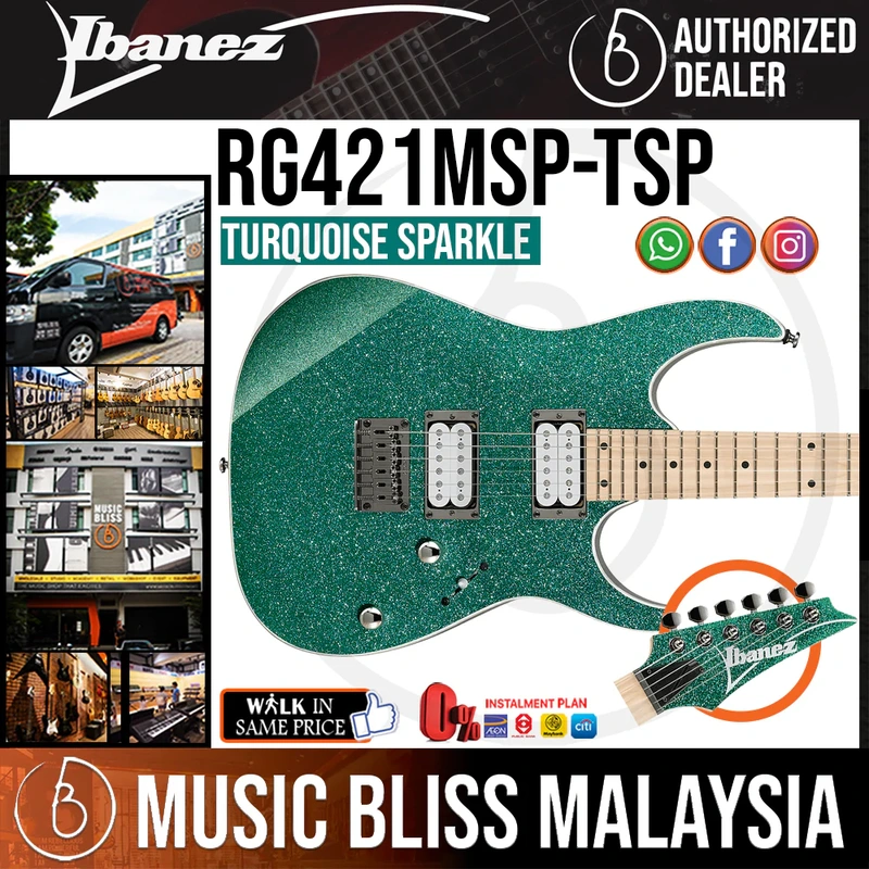 Ibanez Standard RG421MSP Electric Guitar - Turquoise Sparkle