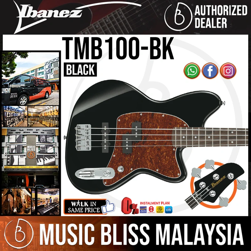 Ibanez Talman Bass TMB100 Electric Bass Guitar - Black