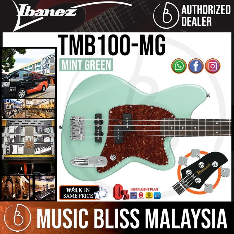 Ibanez Talman Bass TMB100 Electric Bass Guitar - Mint Green
