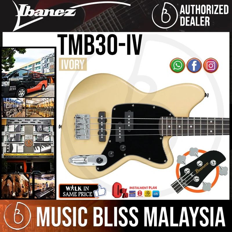 Ibanez Talman Standard TMB30 Electric Bass Guitar - Ivory