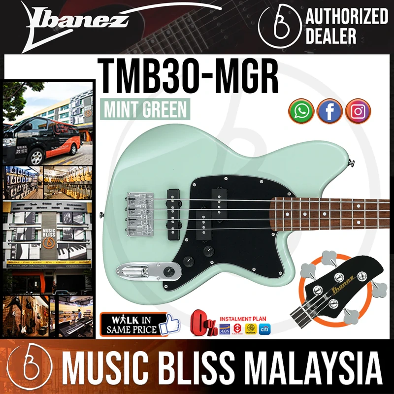 Ibanez Talman Standard TMB30 Electric Bass Guitar - Mint Green