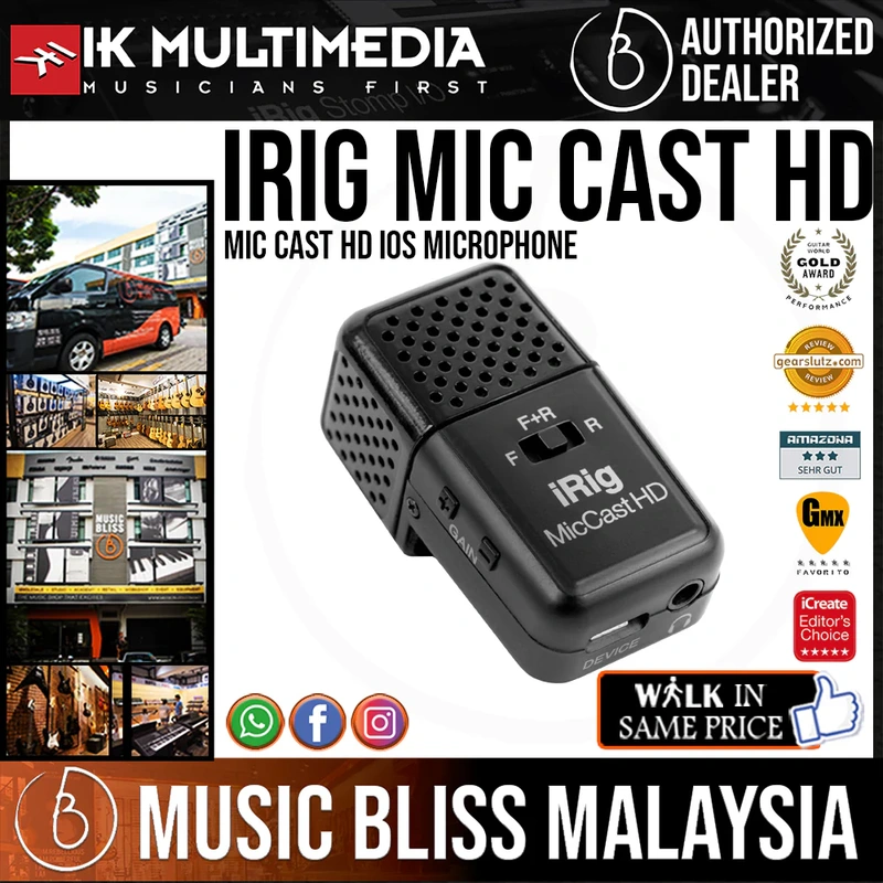 IK Multimedia iRig Mic Cast HD iOS Microphone
