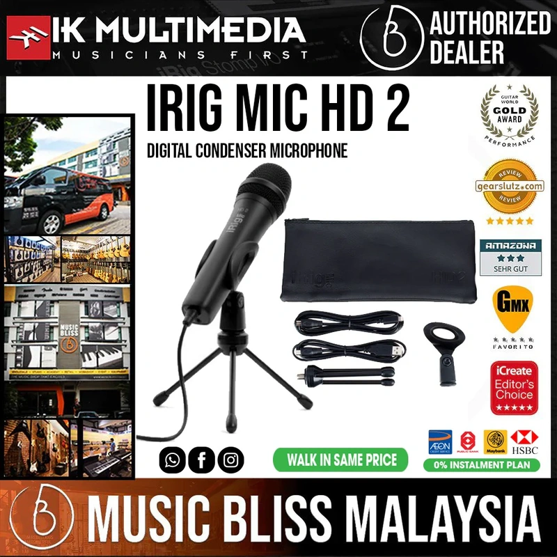 IK Multimedia iRig Mic HD 2 Handheld iOS/USB Microphone