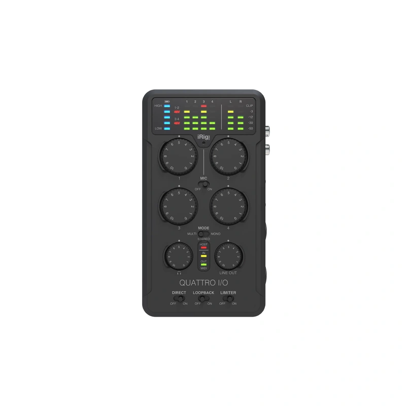 iK Multimedia iRig Pro Quattro Portable 4x2 Audio and MIDI Interface