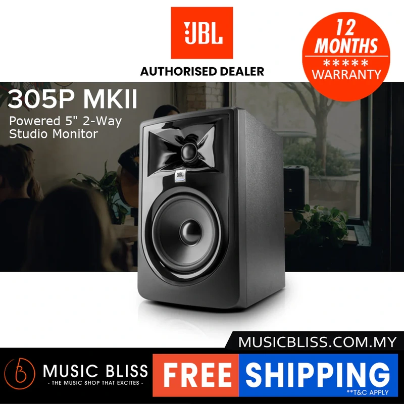 JBL 305P MKII Powered 5" 2-Way Studio Monitor
