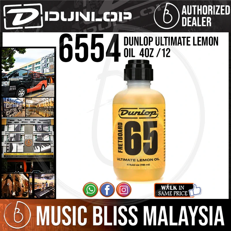 Jim Dunlop 6554 Fretboard 65 Ultimate Lemon Oil, 4oz
