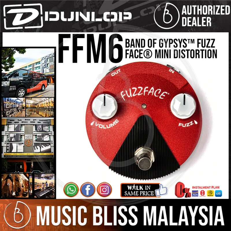 Jim Dunlop FFM6 Band of Gypsys Fuzz Face Mini