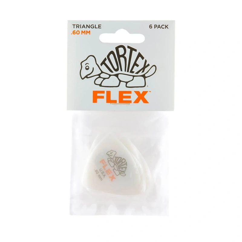 Jim dunlop Tortex Flex Triangule Guitar Picks .60mm - Pack of 6