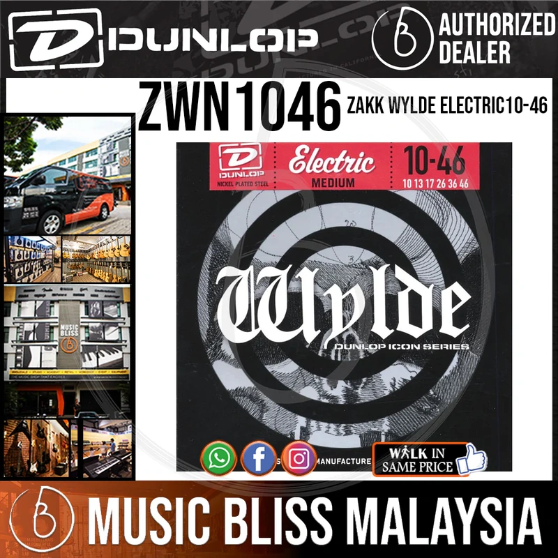 Jim Dunlop Zakk Wylde Nickel Wound Electric Guitar String - Medium 010-046