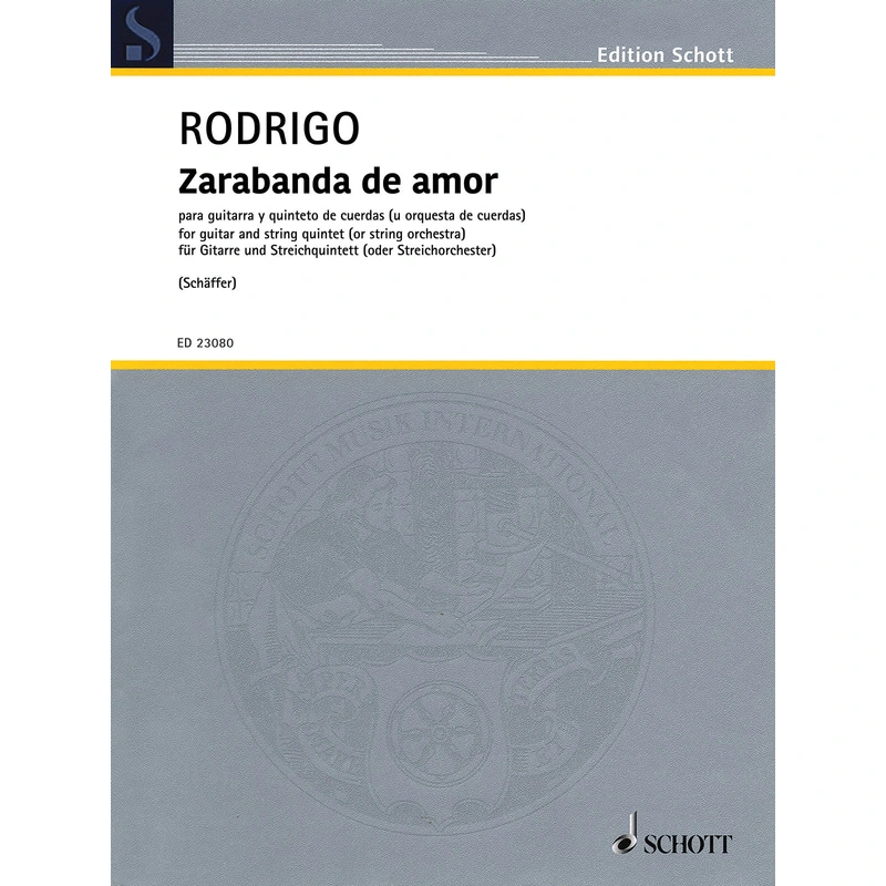 Joaquin Rodrigo - Zarabanda de amor Arranged for Guitar and String Quintet