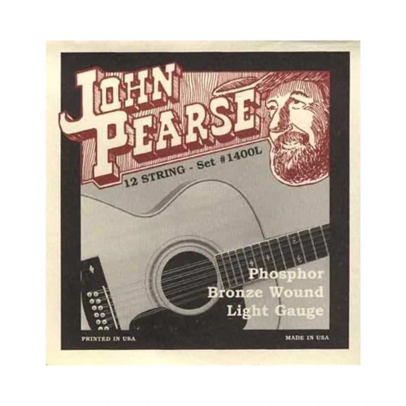 John Pearse 1400L Phosphor Bronze Light 12-String Acoustic Guitar Strings