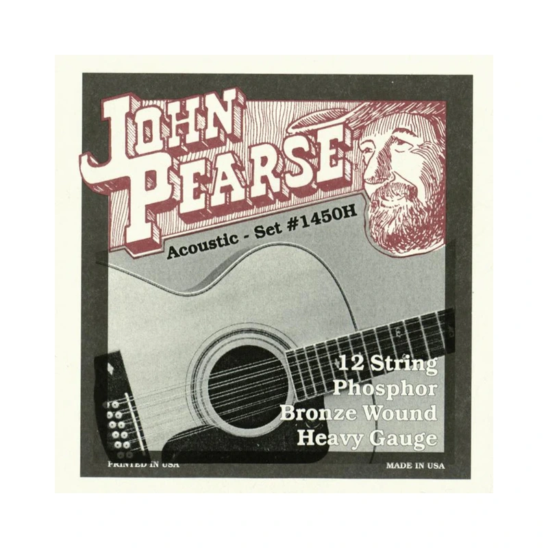 John Pearse 1450H C# Tuning Heavy 12-String Acoustic Guitar Strings