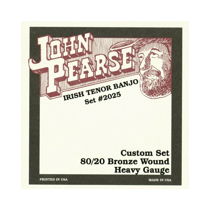 John Pearse 2025H Custom Heavy 4-String Tenor Banjo Strings