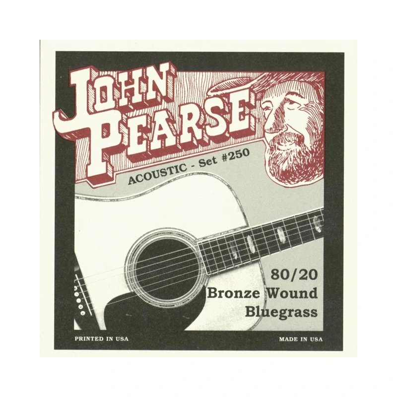 John Pearse 250 80/20 Bronze Light/Medium Acoustic Guitar Set