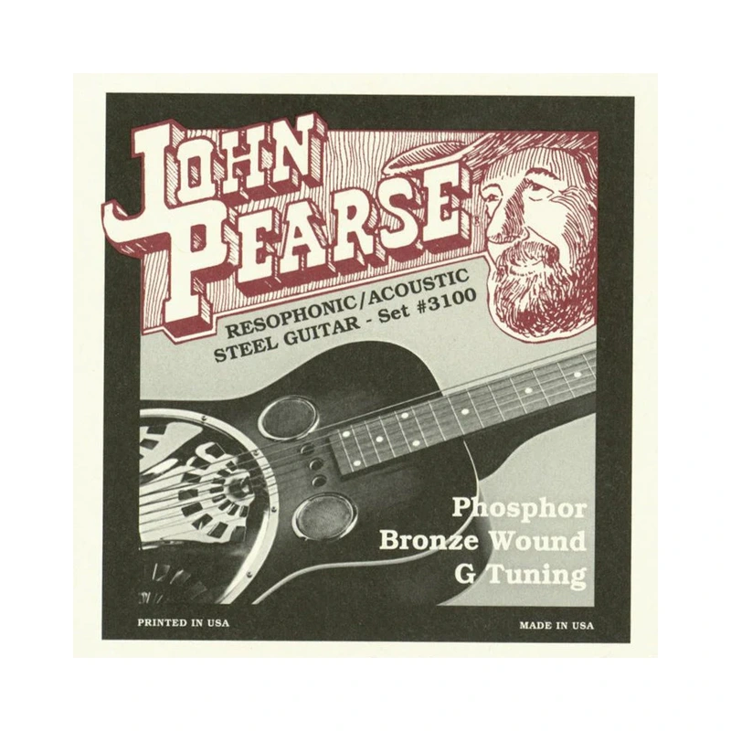 John Pearse 3100 G Tuning Phosphor Bronze Resophonic Guitar Strings