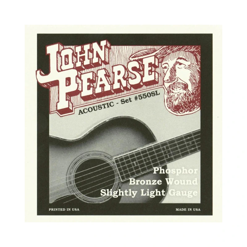 John Pearse 550SL Phosphor Bronze Slightly Light Acoustic Guitar Strings