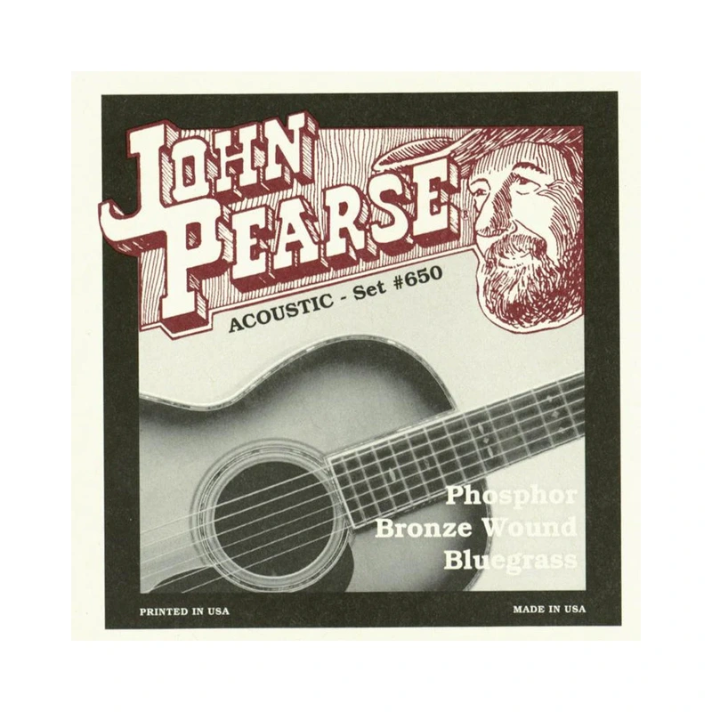 John Pearse 650 Phosphor Bronze Bluegrass Acoustic Guitar Strings