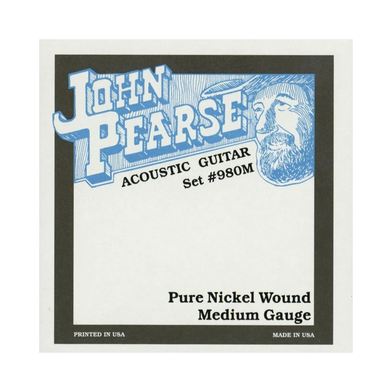 John Pearse 980M Nickel Medium Acoustic/Electric Guitar Strings