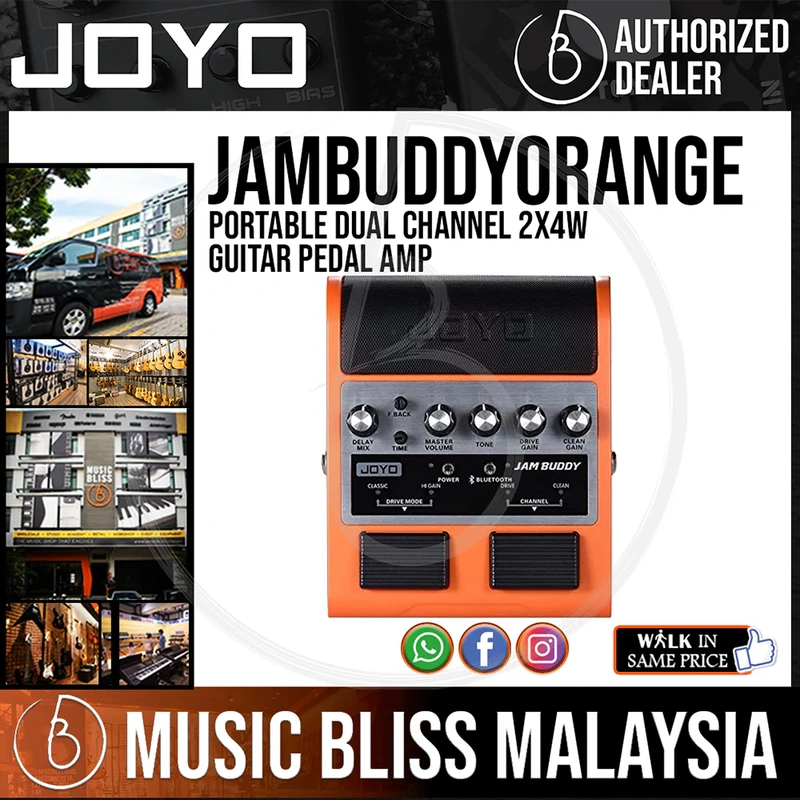 Joyo JAM BUDDY Portable Dual channel 2x4W Guitar Pedal Amp - Orange