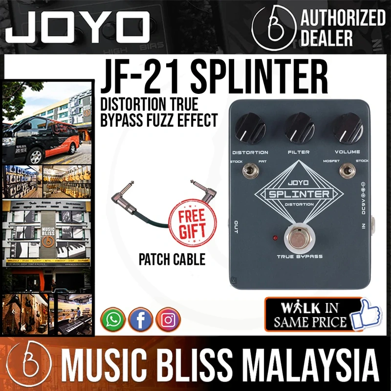Joyo JF-21 Splinter Distortion Guitar Effect Pedal