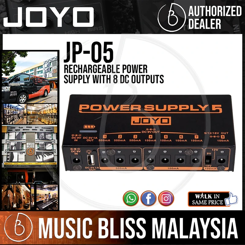 Joyo JP-05 Rechargeable Power Supply with 8 DC outputs
