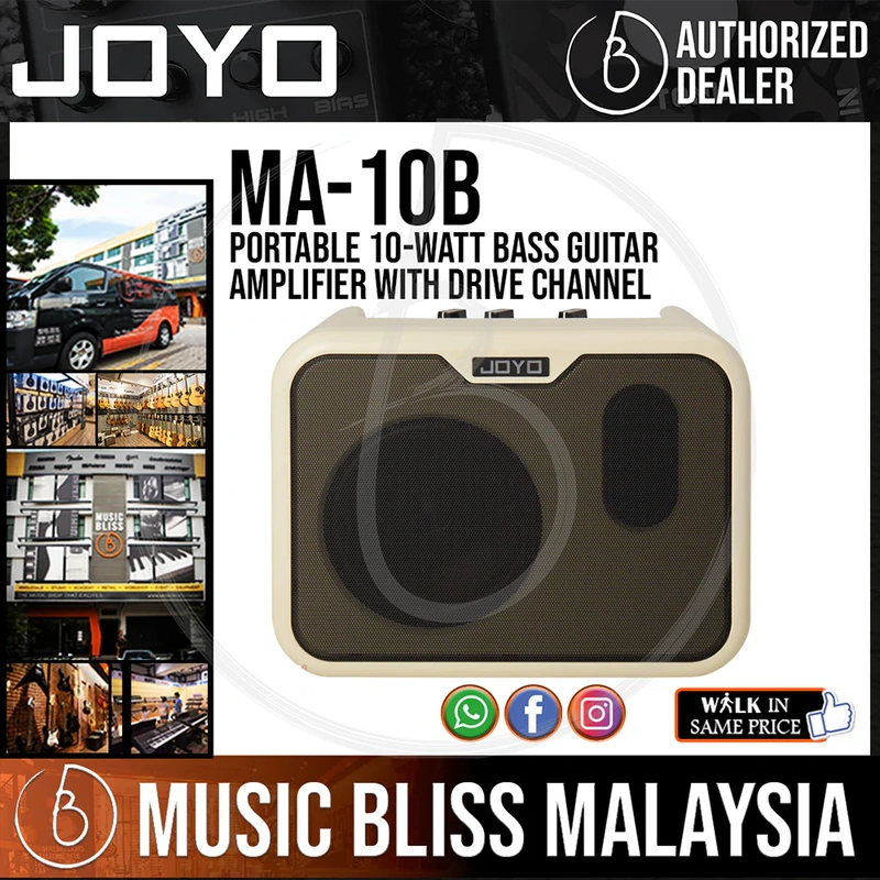 Joyo MA-10B Portable 10-watt Bass Guitar Amplifier with Drive Channel