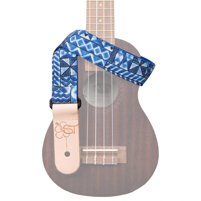 Kala 1.5" Wide & 58.5"  Instrument Strap - Blue Tapa