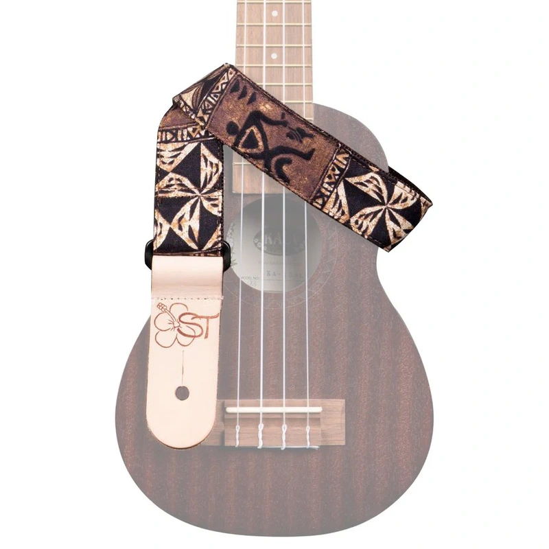 Kala 1.5" Wide & 58.5"  Instrument Strap - Brown Tapa