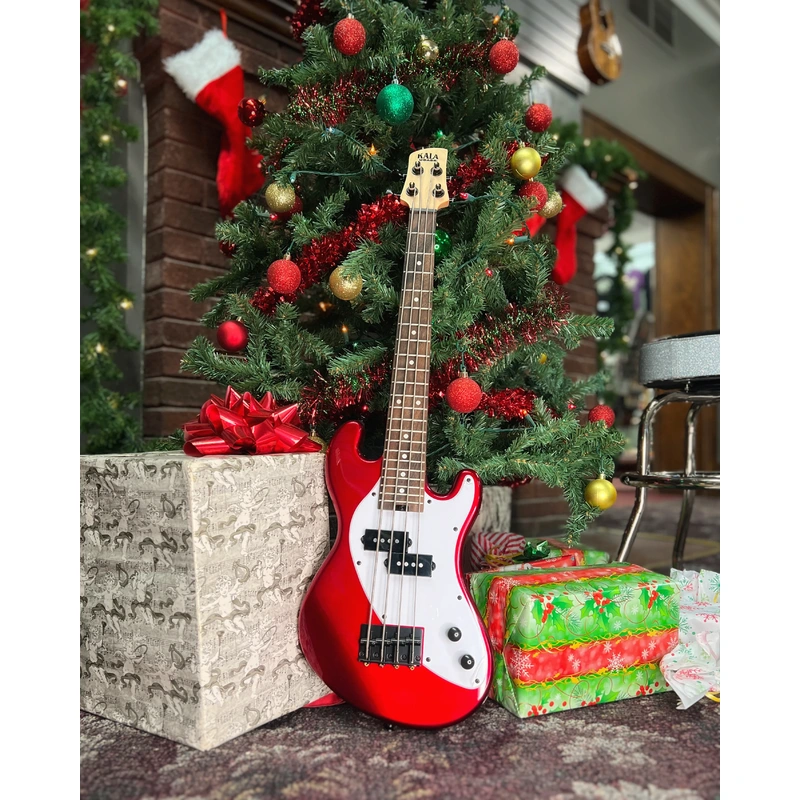 Kala Solid Body U-Bass, Candy Apple Red