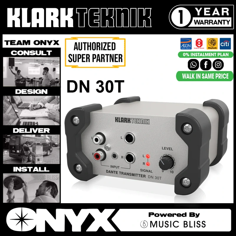 Klark Teknik DN 30T 2-channel Dante Audio Transmitter