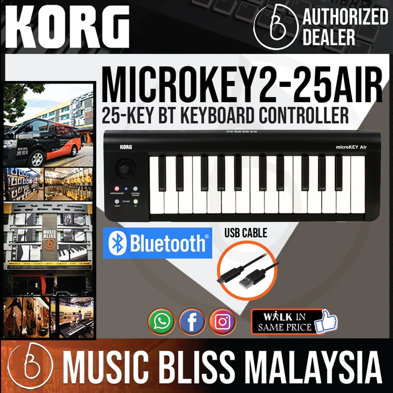 Korg microKEY Air 25 25-key Bluetooth Keyboard Controller