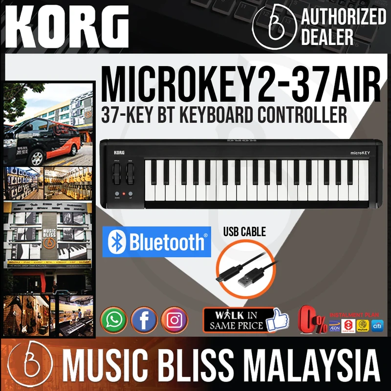Korg microKEY Air 37 37-key Bluetooth Keyboard Controller with 0% Instalment