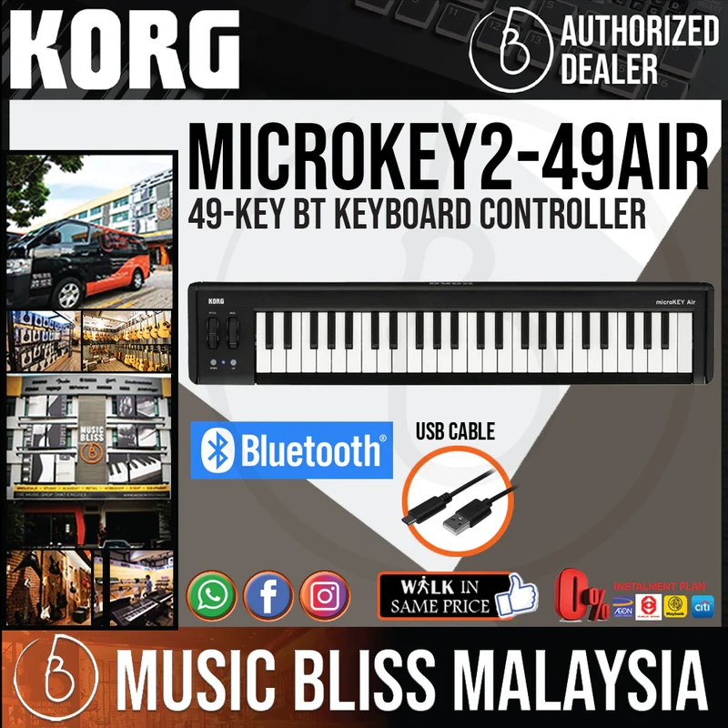 Korg microKEY Air 49 49-key Bluetooth Keyboard Controller with 0% Instalment