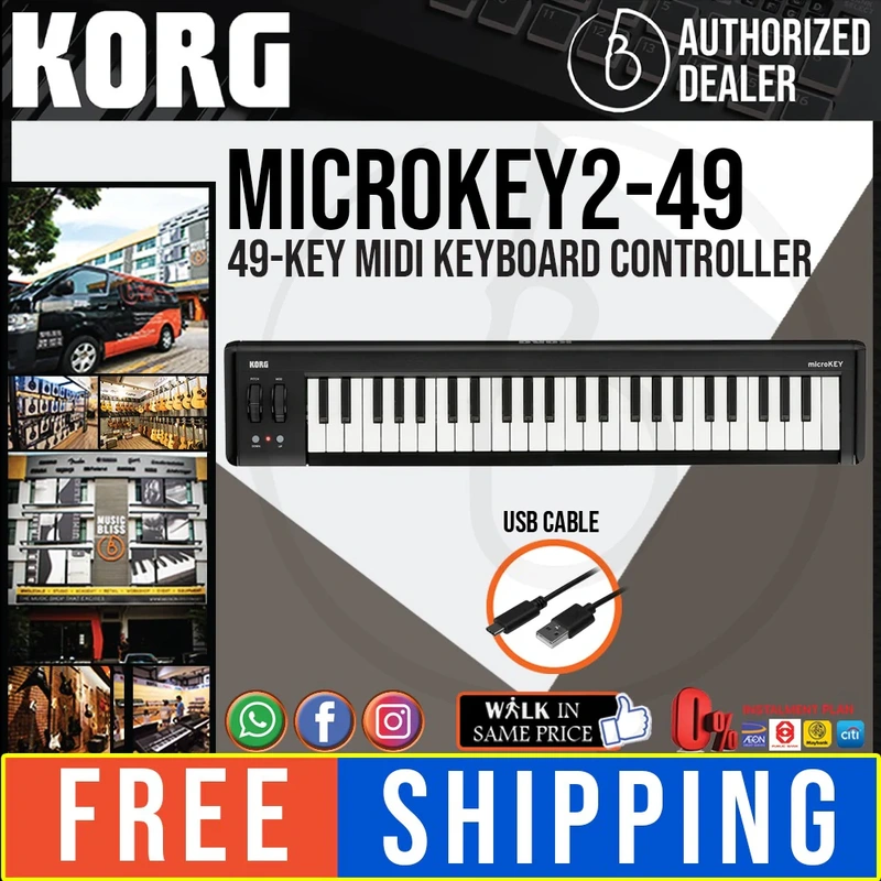 Korg microKEY2 49 Mini-Key Midi Keyboard with 0% Instalment