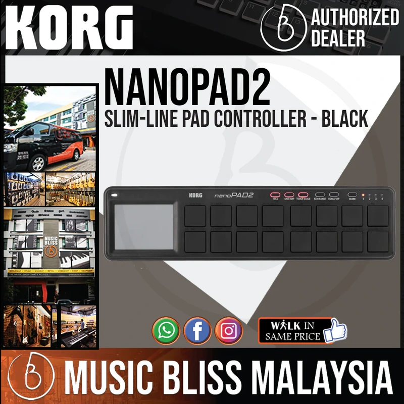 Korg nanoPAD2 Slim-Line Pad Controller - Black