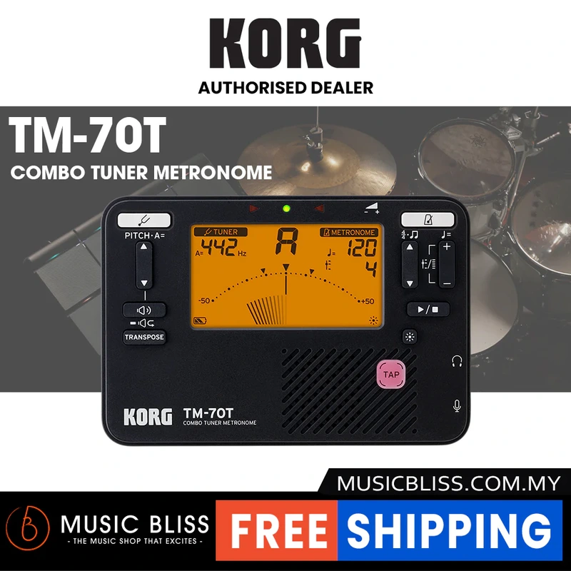 Korg TM-70 Tuner and Metronome - Black