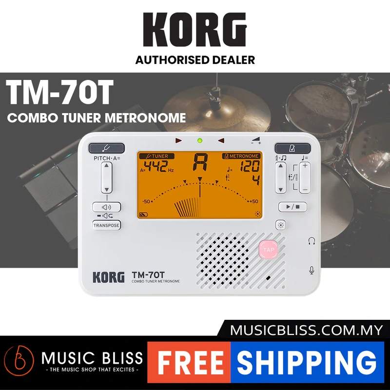 Korg TM-70 Tuner and Metronome - White
