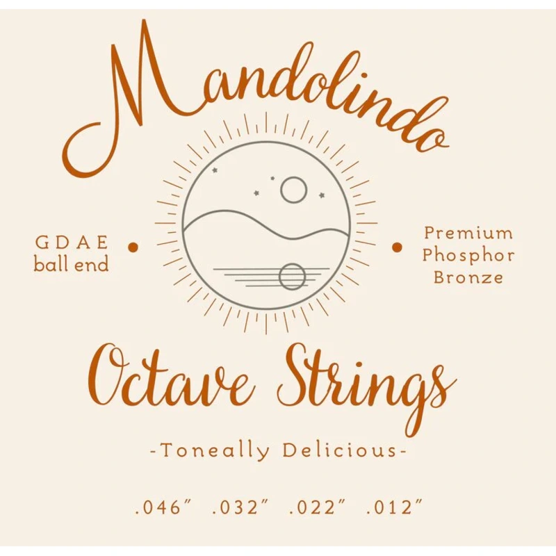 KR Strings Mandolindo String Set For Octave Mandolin, Ball-End Medium