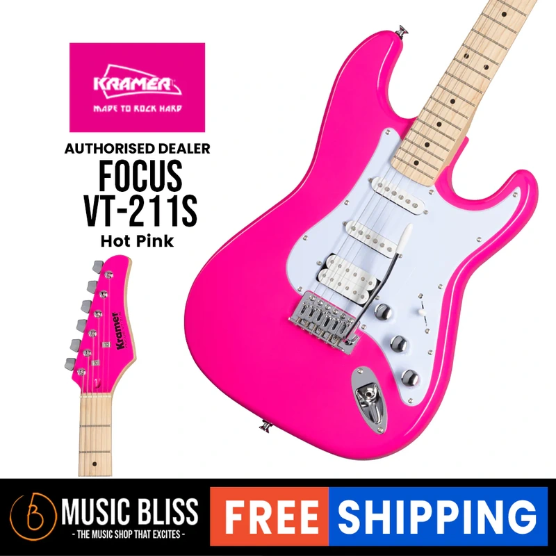 Kramer Focus VT-211S Electric Guitar - Hot Pink
