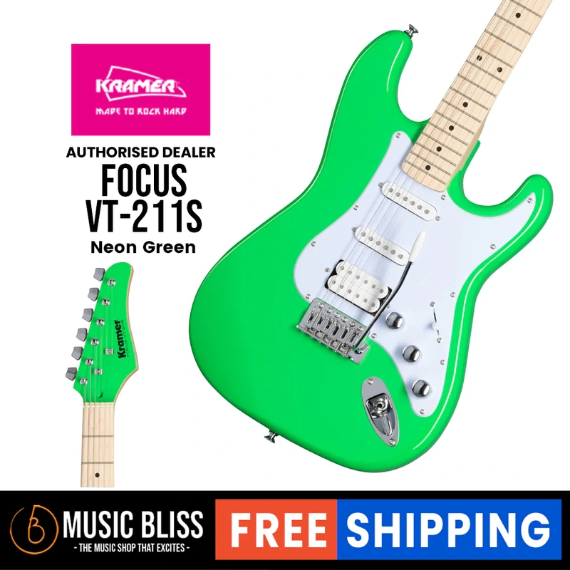 Kramer Focus VT-211S Electric Guitar - Neon Green