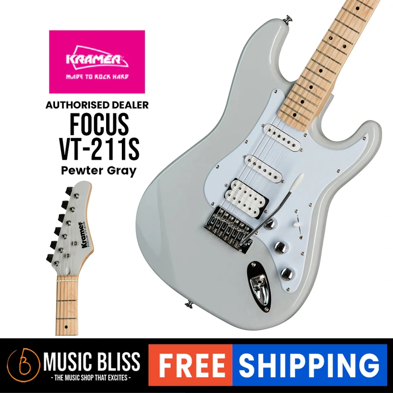 Kramer Focus VT-211S Electric Guitar - Pewter Gray (VT211S)