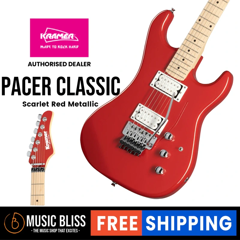 Kramer Pacer Classic Electric Guitar - Scarlet Red Metallic