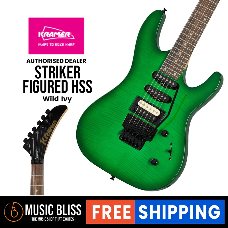 Kramer Striker Figured HSS Electric Guitar, Floyd Rose - Wild Ivy