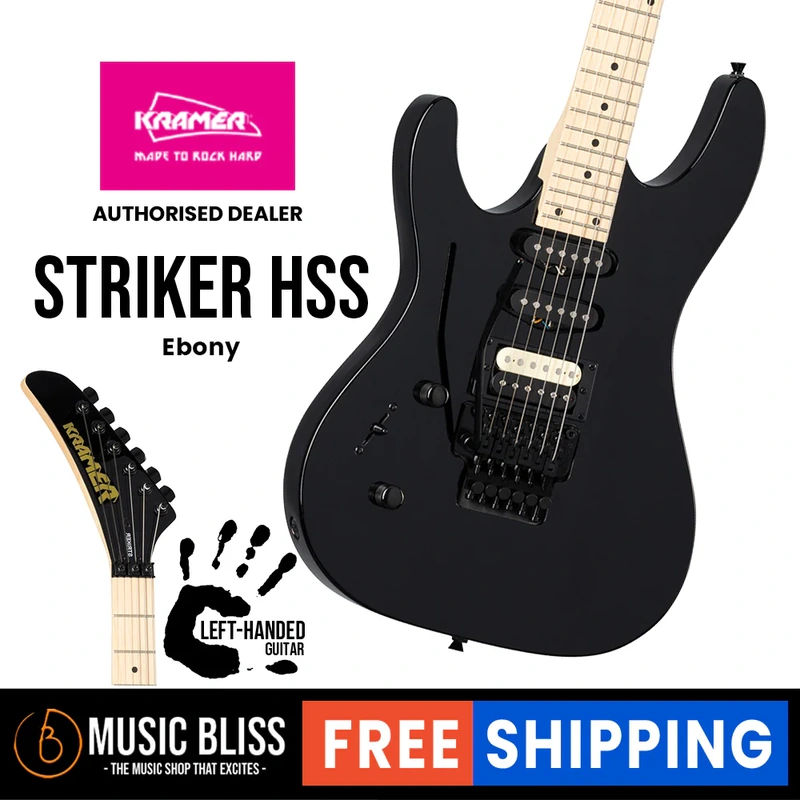 Kramer Striker HSS Left-handed Electric Guitar - Ebony