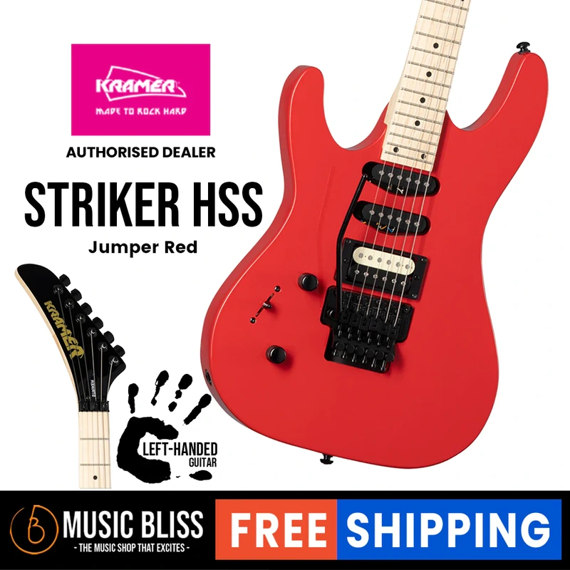 Kramer Striker HSS Left-handed Electric Guitar - Jumper Red