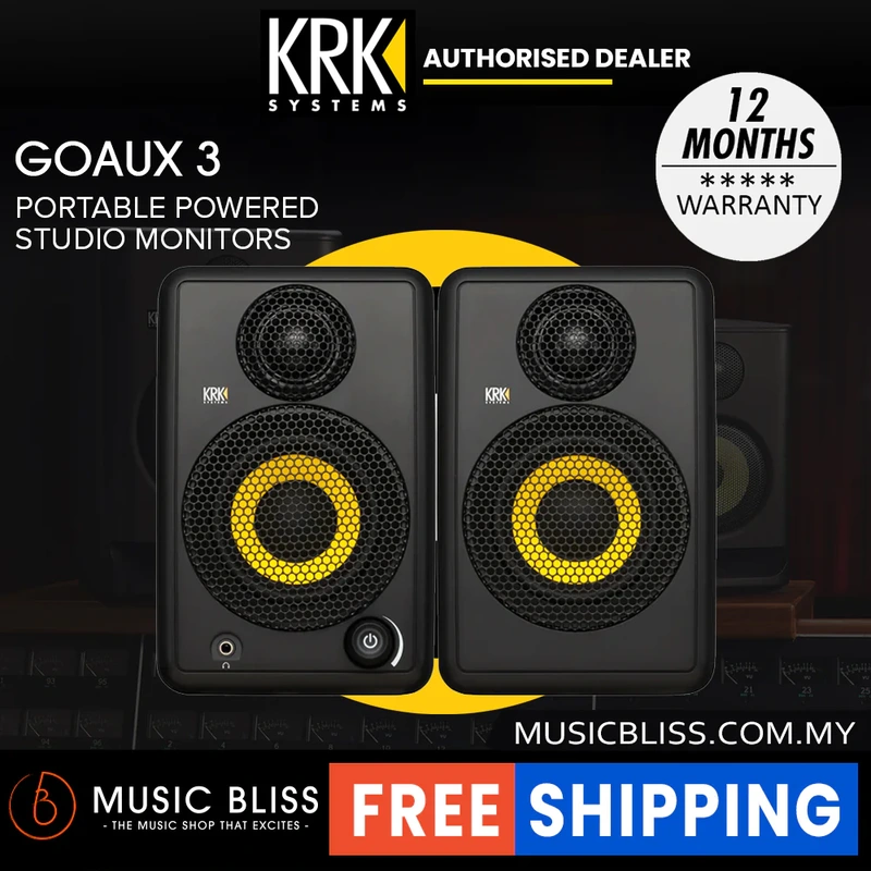 KRK Go Aux 3 3" Portable Studio Monitors - Pair