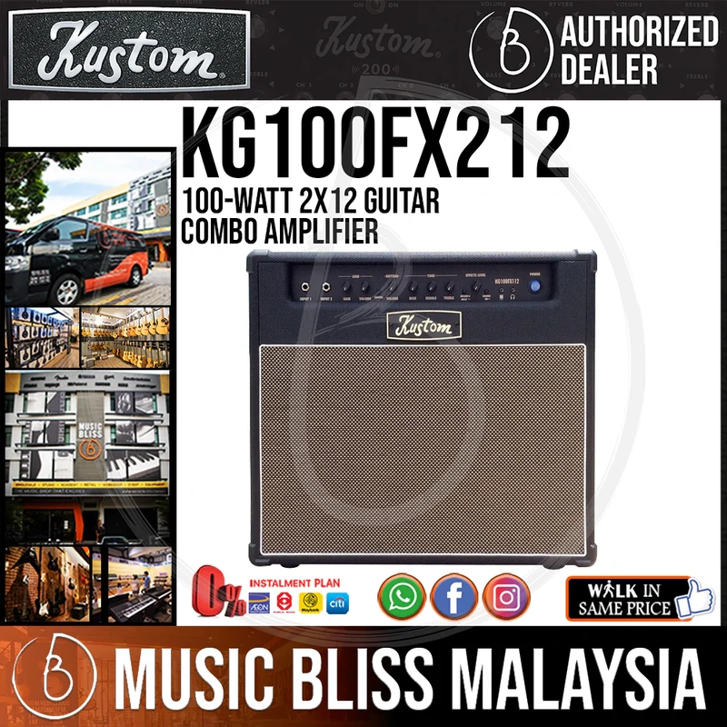 Kustom KG100FX212 100-watt 2x12 Guitar Combo Amplifier
