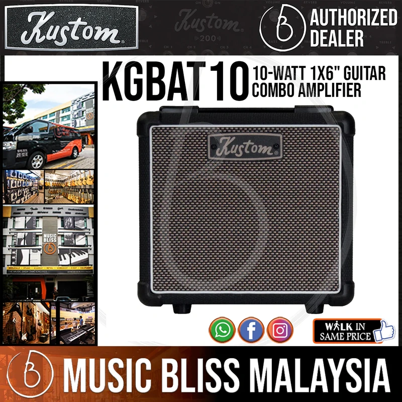 Kustom KGBAT10 10-watt 1x6" Guitar Combo Amplifier
