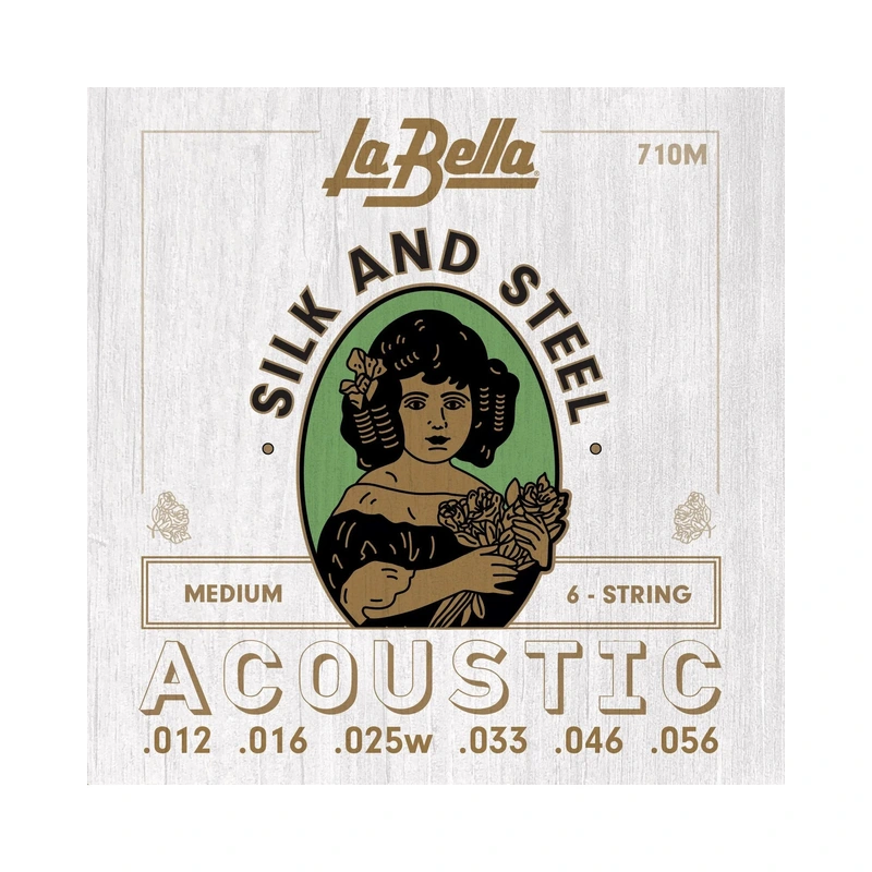 La Bella 710M Silk & Steel Medium Gauge Acoustic Guitar Strings
